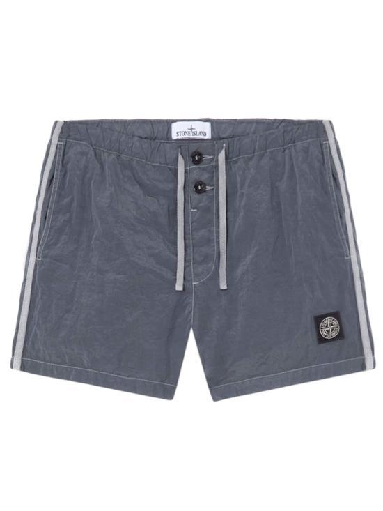 STONE ISLAND Avio Blue Cotton Drawstring Cargo Shorts K1S15B100006 S0043 V0024