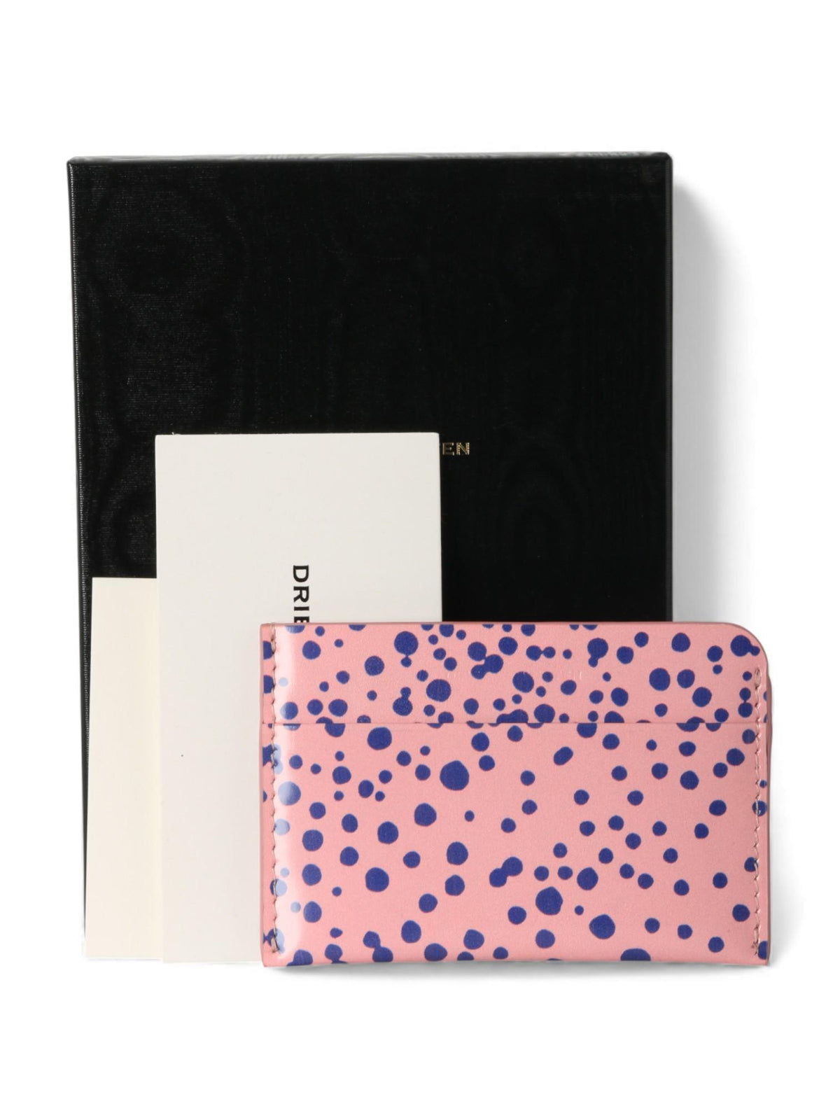 Dries Van Noten Printed Leather Card Case Rose Unisex 242 012108 558 303