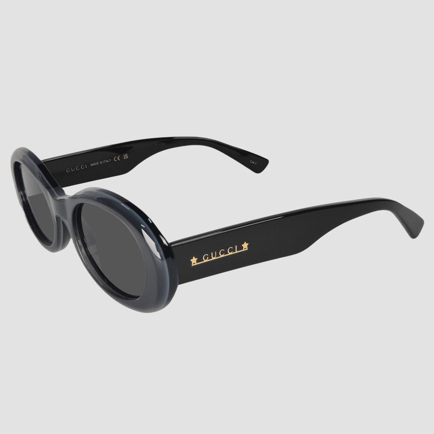 GUCCI Women’s Oval Logo Sunglasses Black