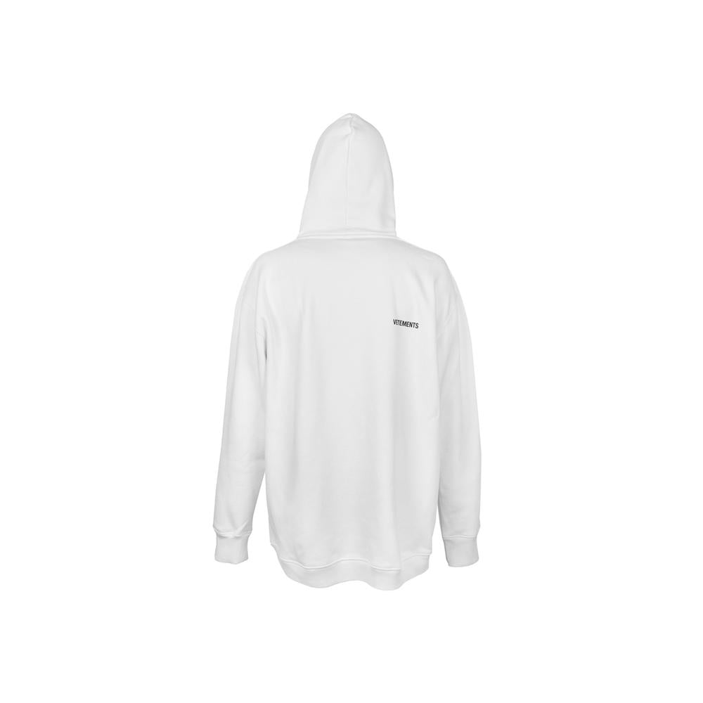 Vetements Women’s Oversized Logo Print Hoodie White