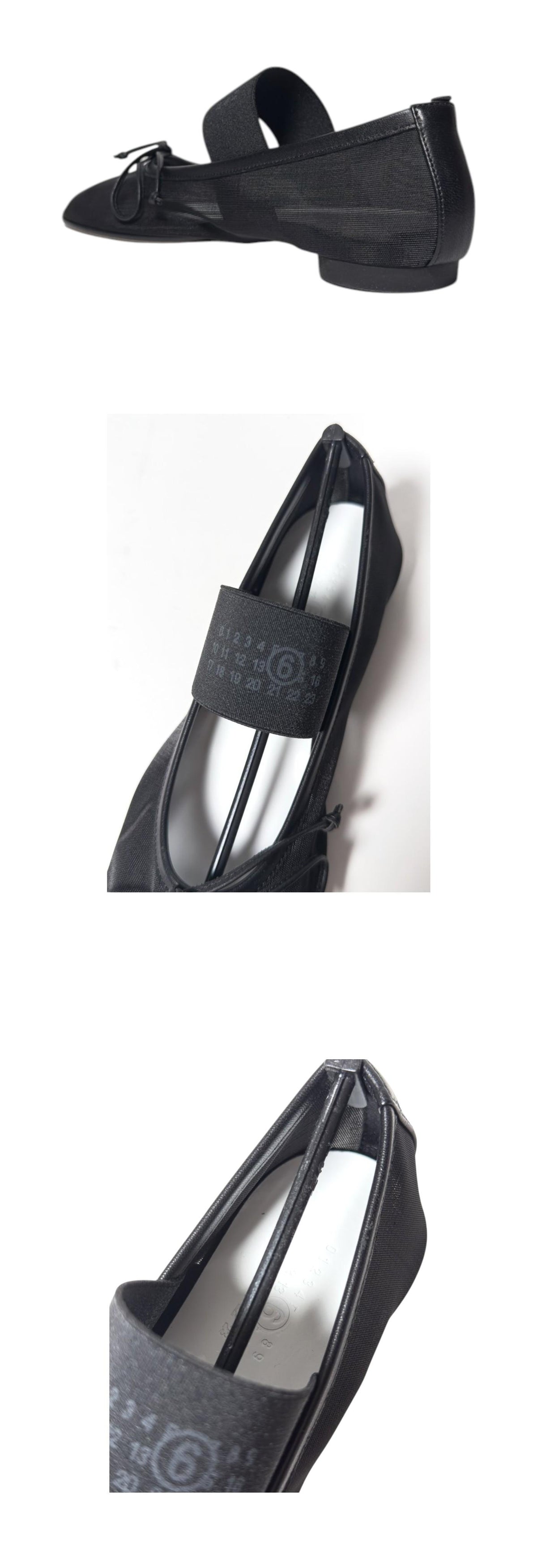 MM6 leather Anatomic Numeric ballerina flats