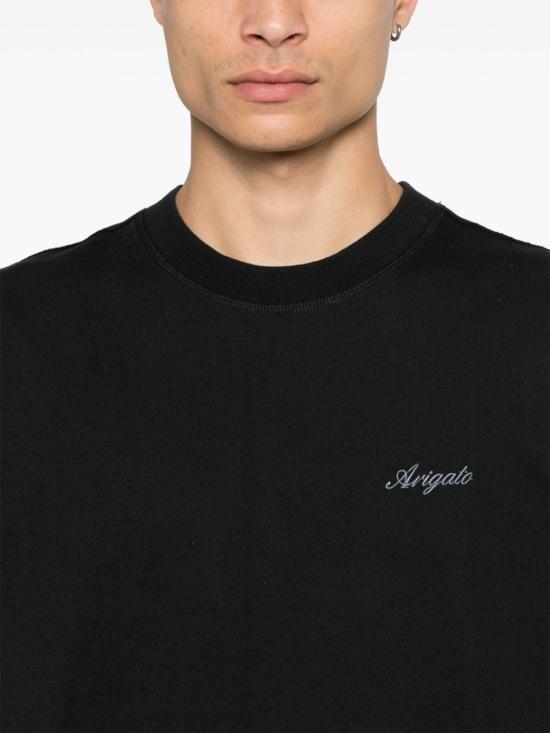 AXEL ARIGATO Black Cotton Short Sleeve T-Shirt A1460005BLACK DOM