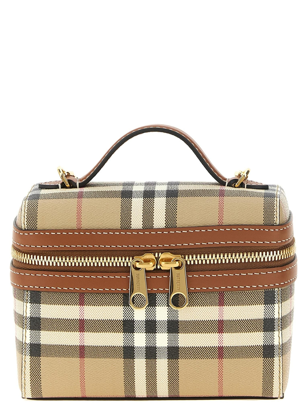 BURBERRY Archive Beige Check Canvas Crossbody Bag
