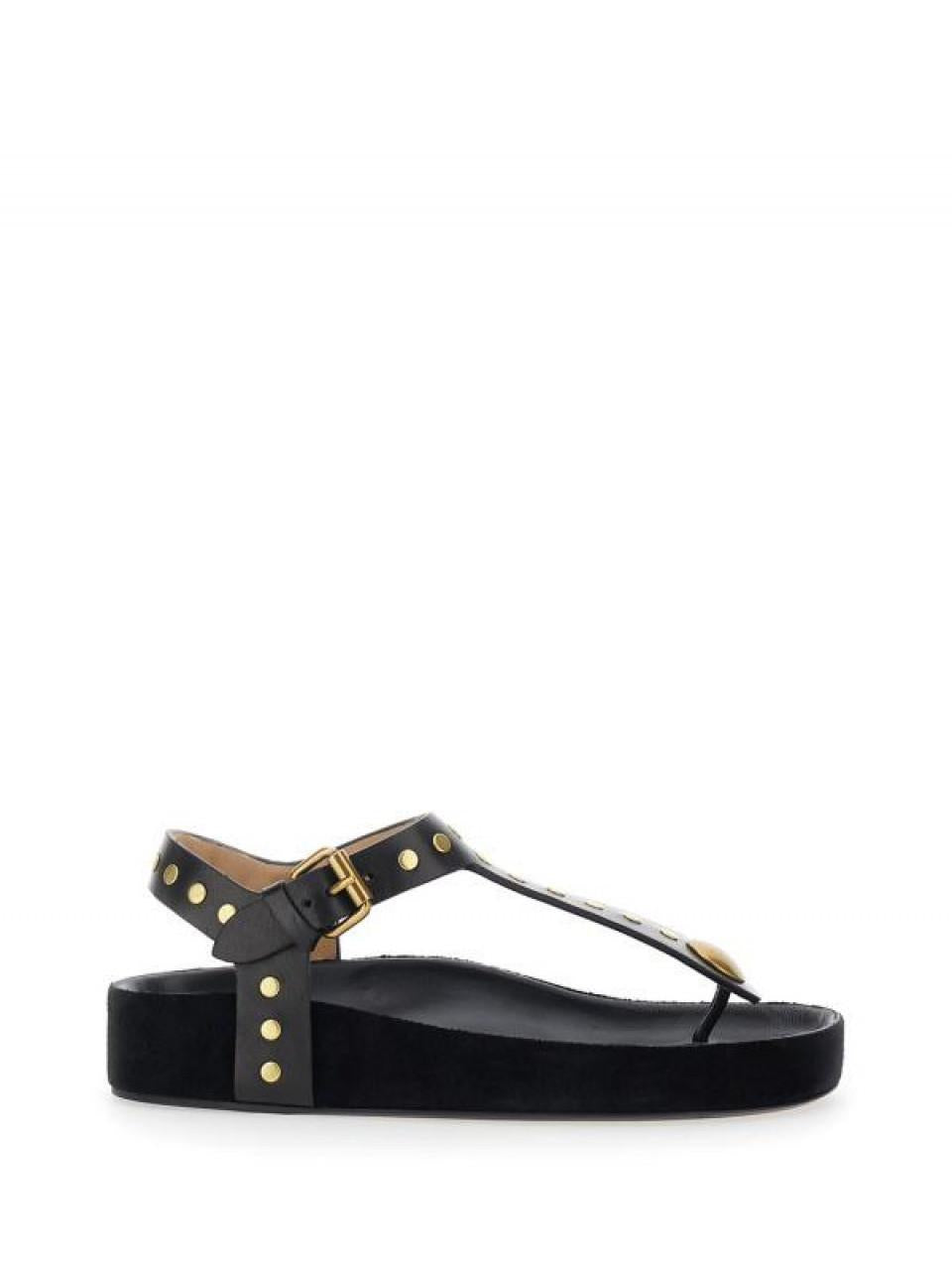 Isabel Marant ENORE Leather Sandals SD0115FA D1B08S 01BK