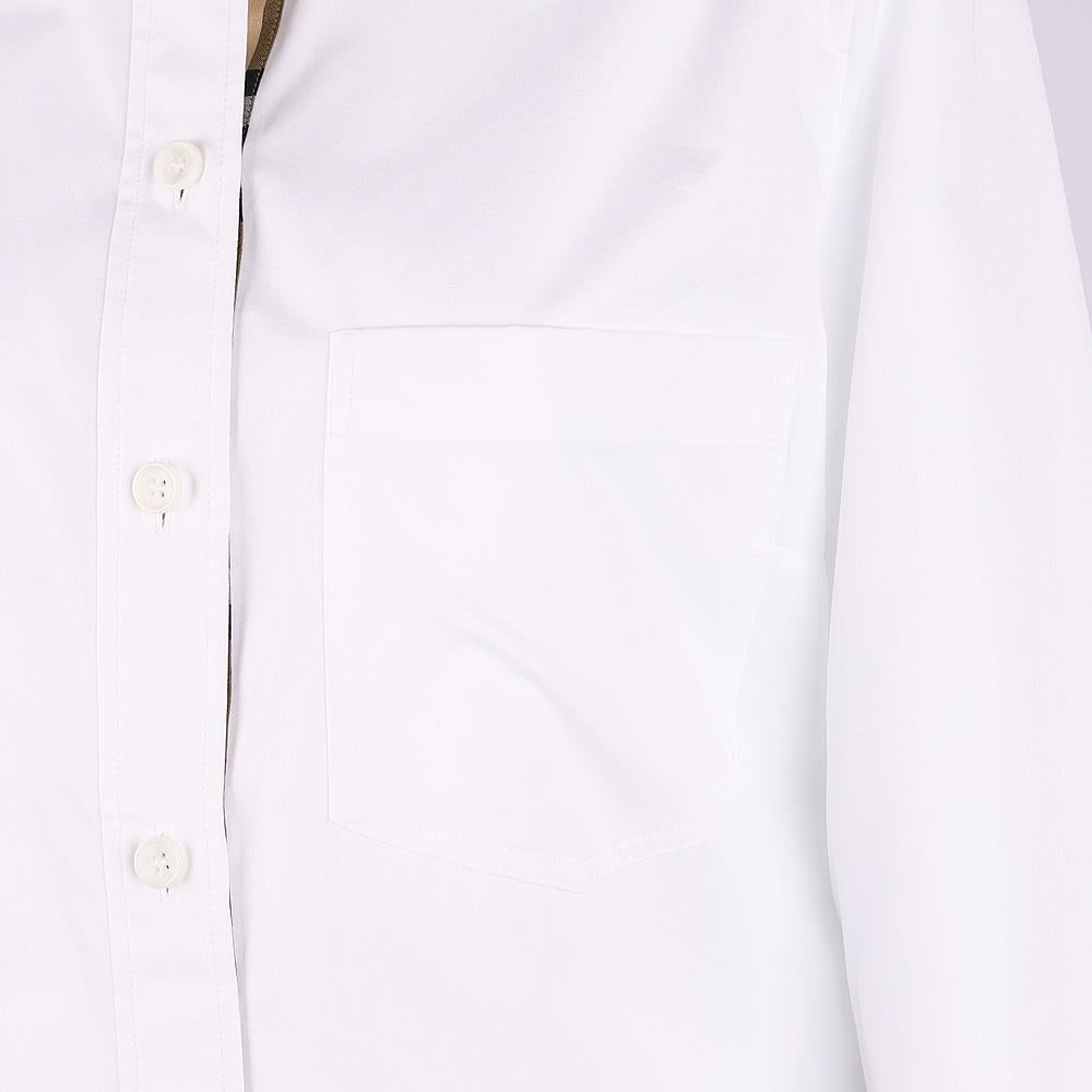 BURBERRY Lapwing Check Point Cotton Shirt White Women’s 80678131