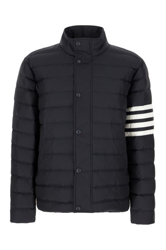 THOM BROWNE Shiny Ripstop Lightweight Down 4-Bar Jacke MJD136X F1095 415 NAVY DO