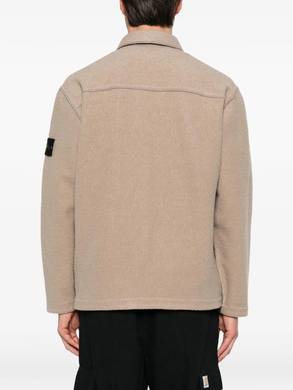 STONE ISLAND Green Nylon Zip Jacket