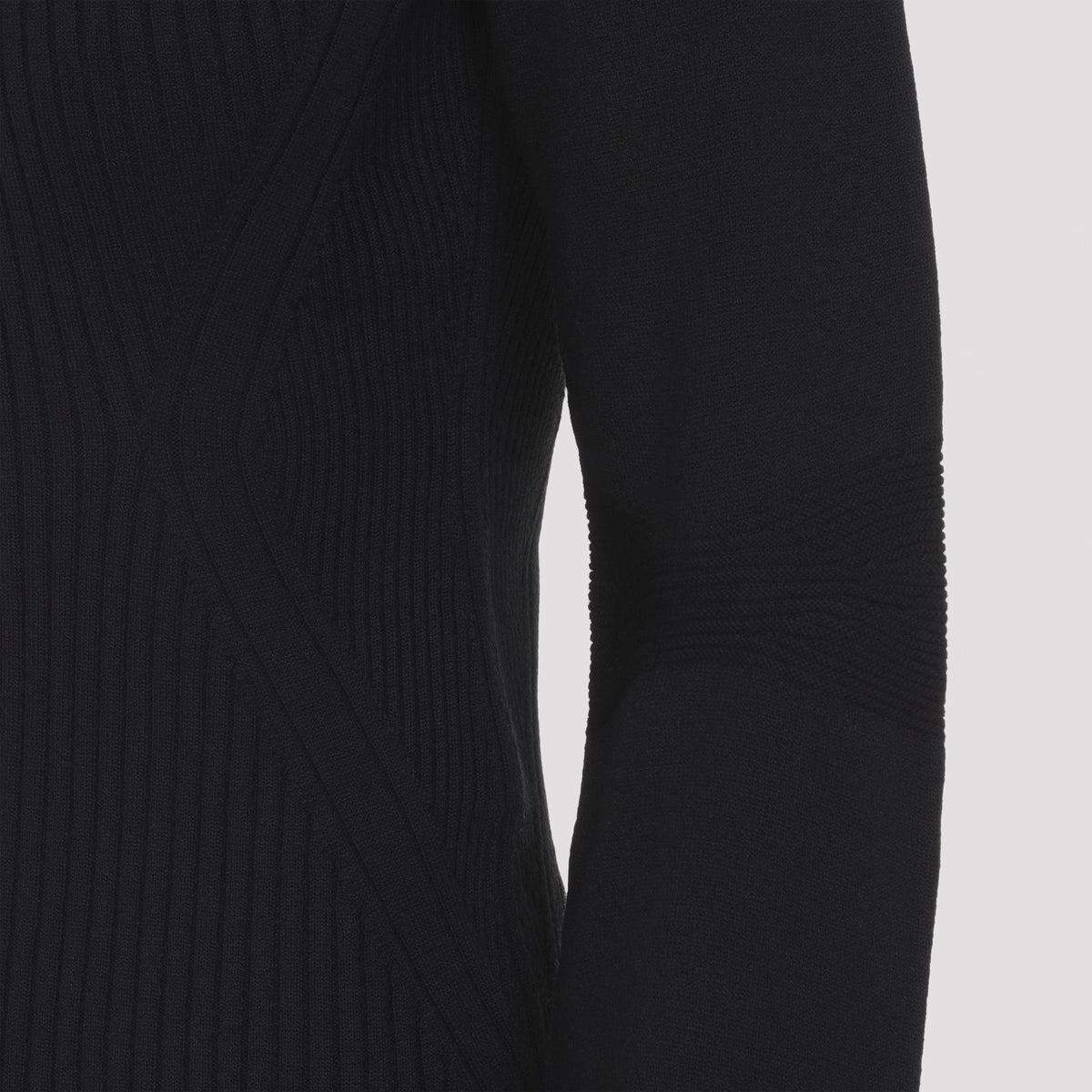 Moncler Wool Round Neck Knit Sweater Women’s Black