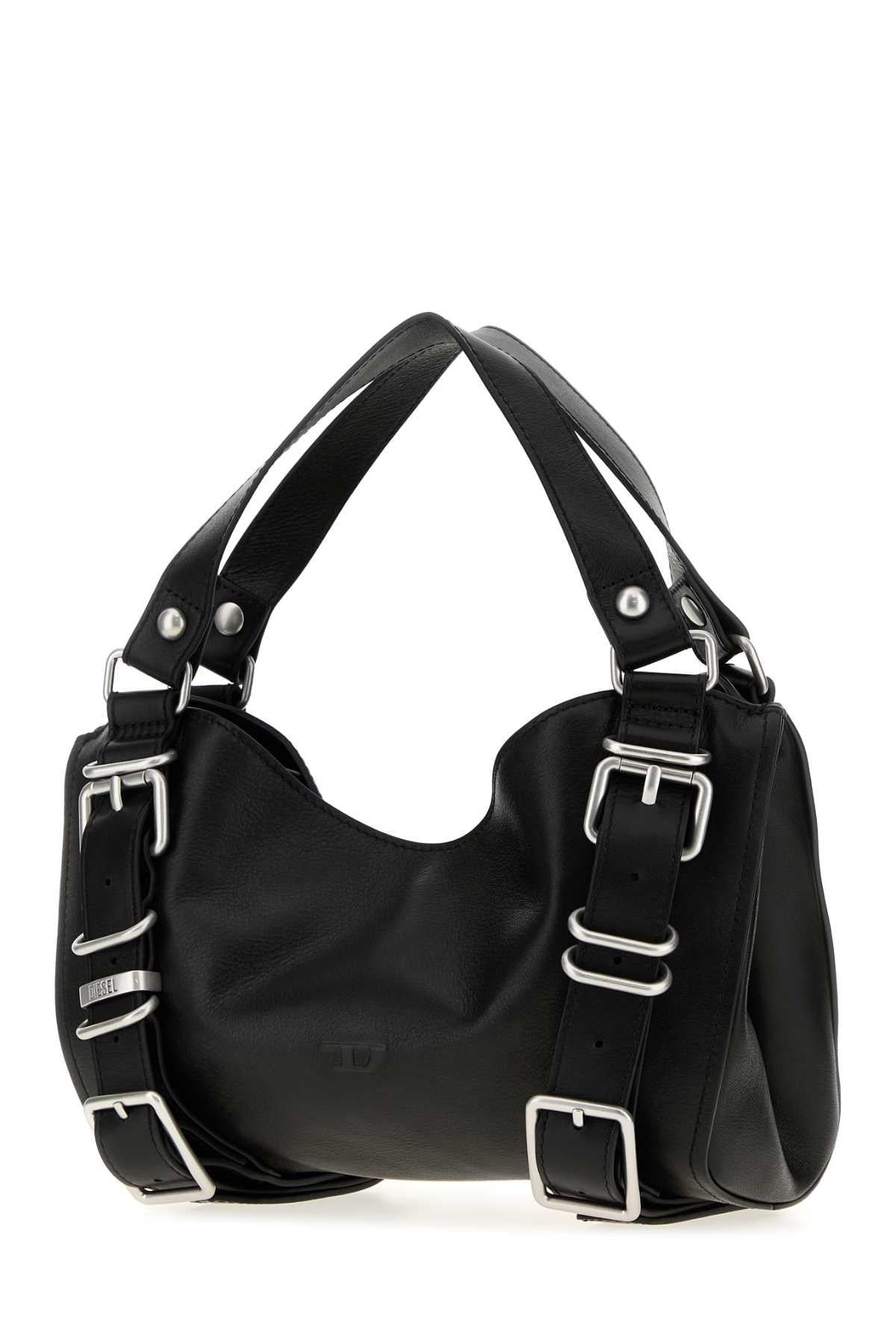 DIESEL Black Leather Shoulder Bag