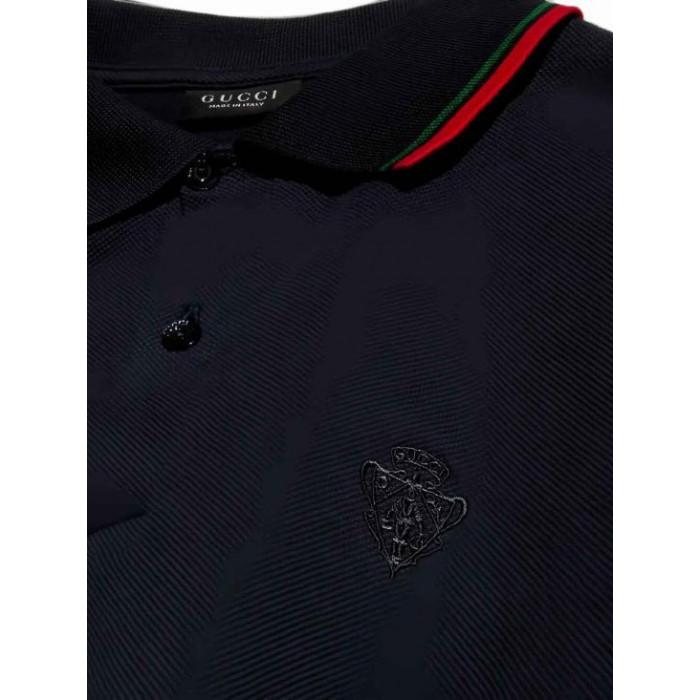 GUCCI Embroidered Cotton Piqué Polo Shirt