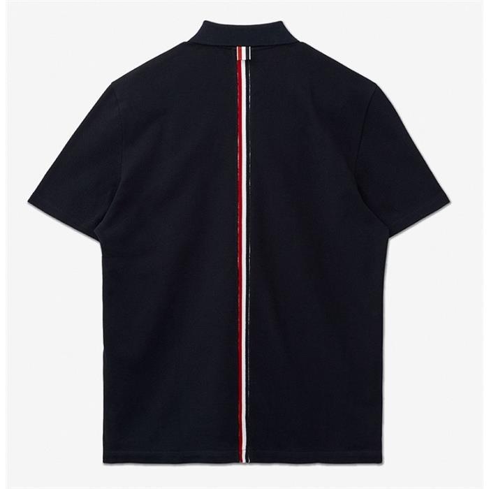THOM BROWNE Navy Center Back Relaxed Fit Polo T-Shirt MJP042A 00050 415