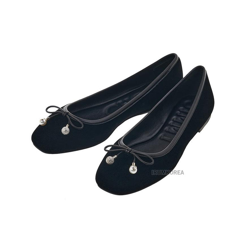 Jimmy Choo Elme Flat Velvet Black Women’s Flats