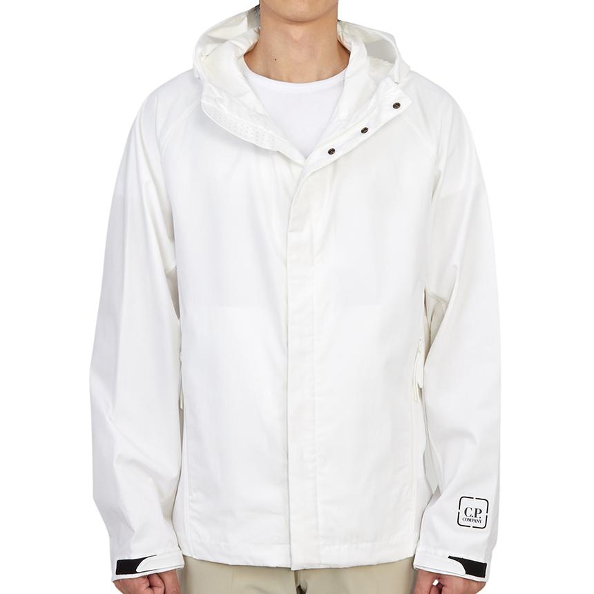 CP Company Metropolis Logo Hooded Jacket White Men
