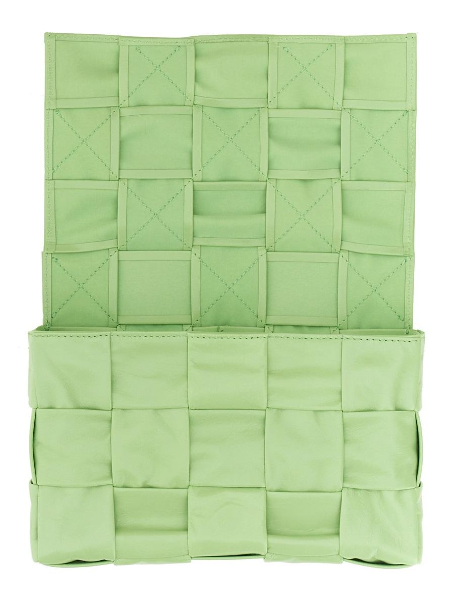 Bottega Veneta Green Intrecciato Leather Shoulder Crossbody Bag