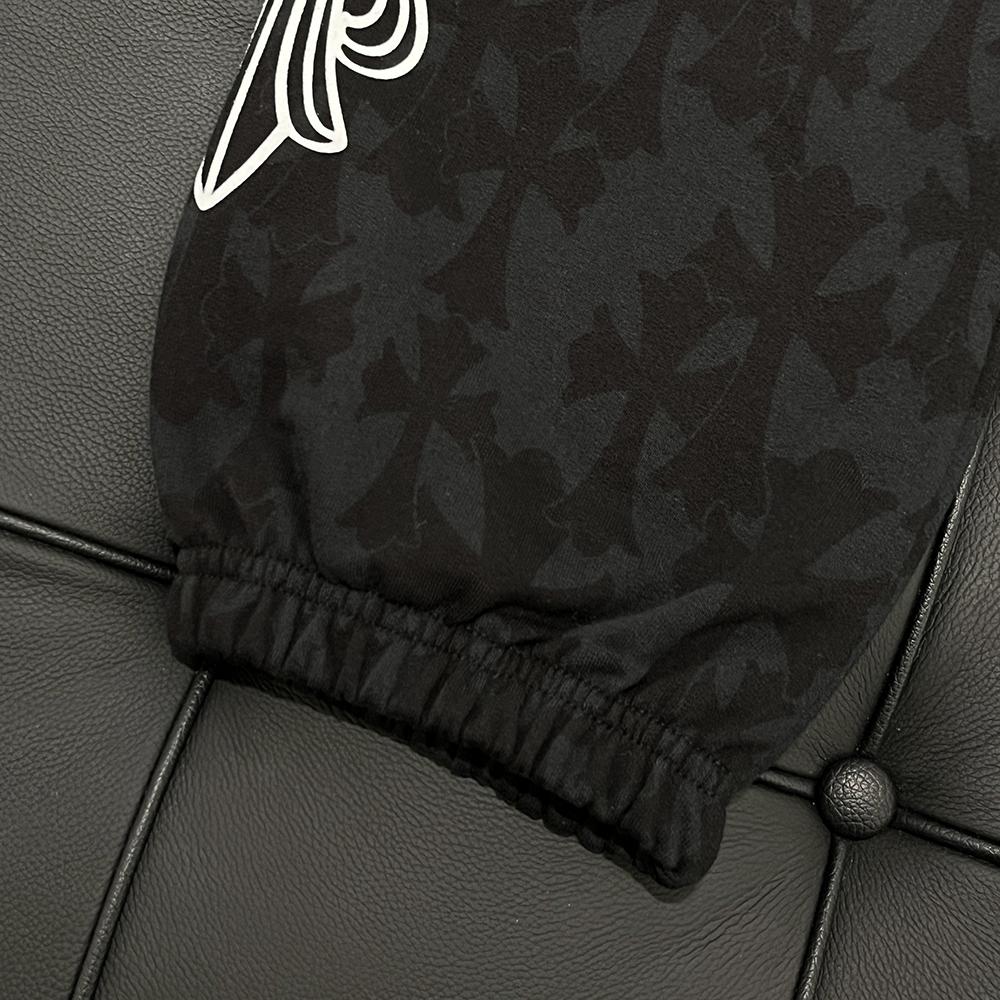 Chrome Hearts Black Cemetery Cross All Over Print Sweat Jogger Pants