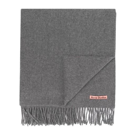 Acne Studios Grey Melange Wool Scarf