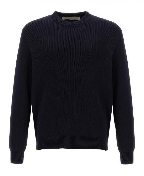 GOLDEN GOOSE Back Logo Cotton Crewneck Sweater