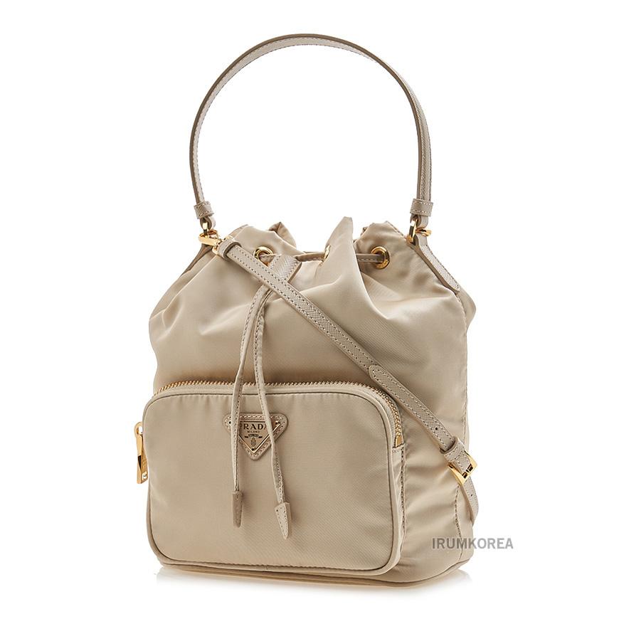 PRADA Duet Re-Nylon Bucket Shoulder Bag for Women 1BH038 RV44 F0F24 UOO