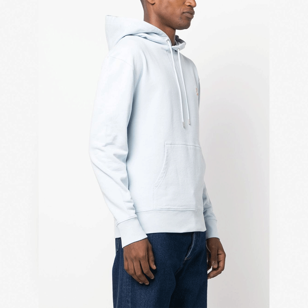 Maison Kitsune Men’s Chillax Fox Regular Fit Hoodie Navy Cot LM00706 KM0001 P422