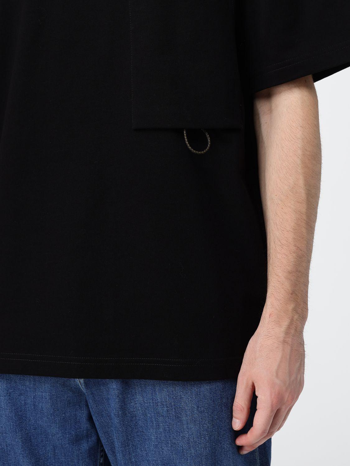 Bottega Veneta Black Cotton Short Sleeve T-Shirt for Men