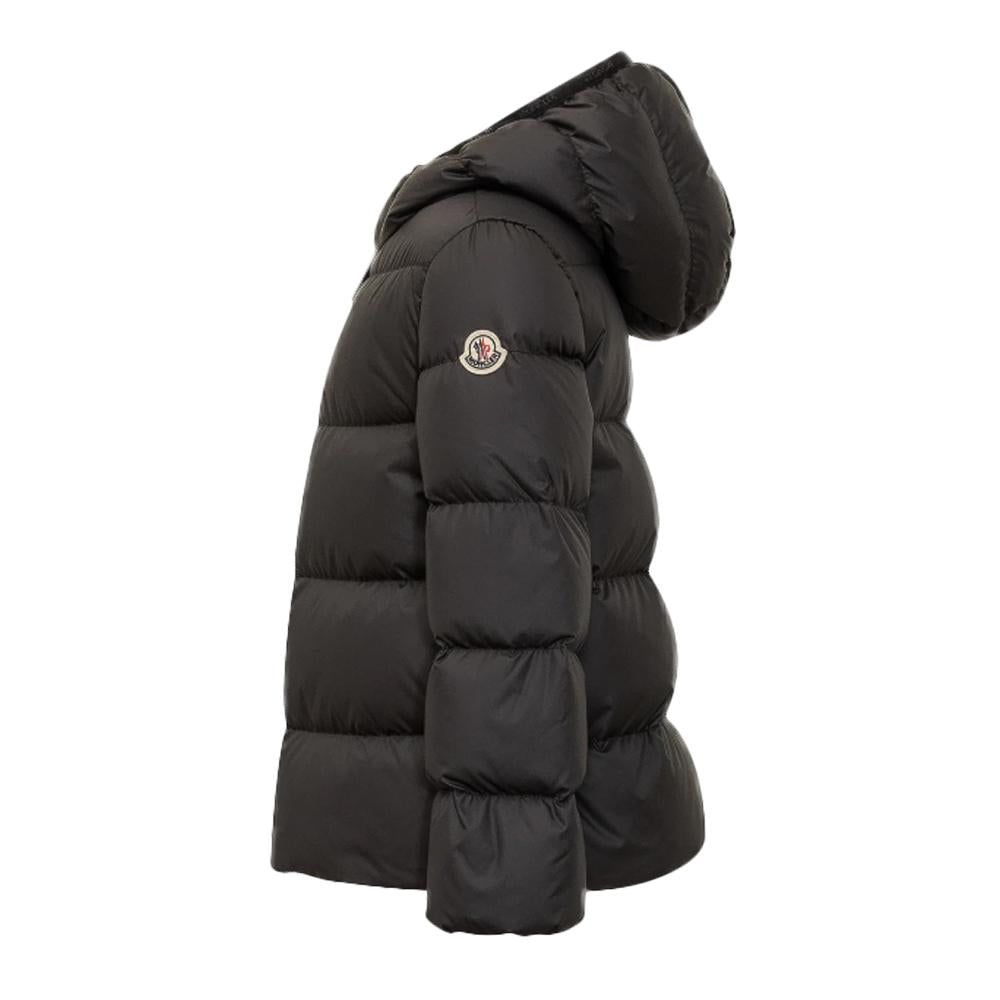 Moncler Black BEULAH Logo Patch Down Puffer Jacket Women 1A00040 54AQE 999