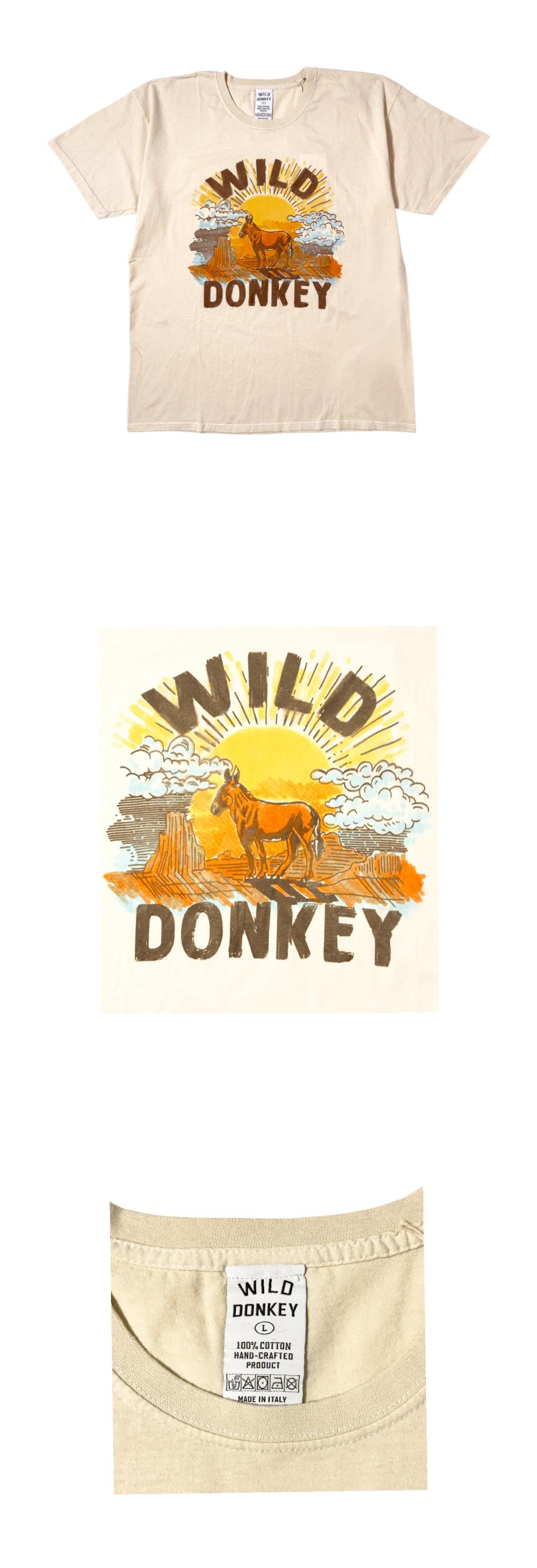Wild Donkey Sunset Donkey Graphic Short Sleeve T-Shirt TEA