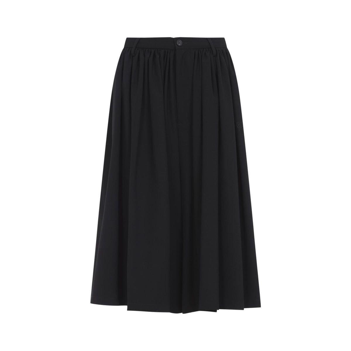 Maison Margiela Black Tailored Wool-Blend Shorts