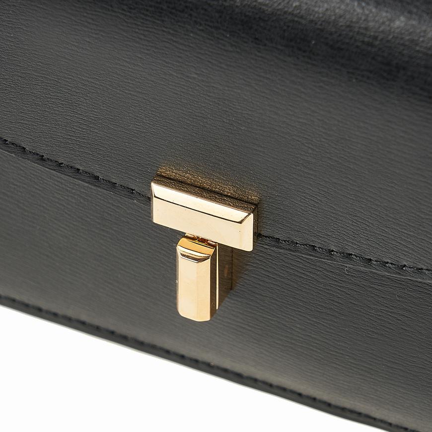 Toteme T-Lock Leather Card Holder Black Women’s Wallet 251WAM0042 LE0025