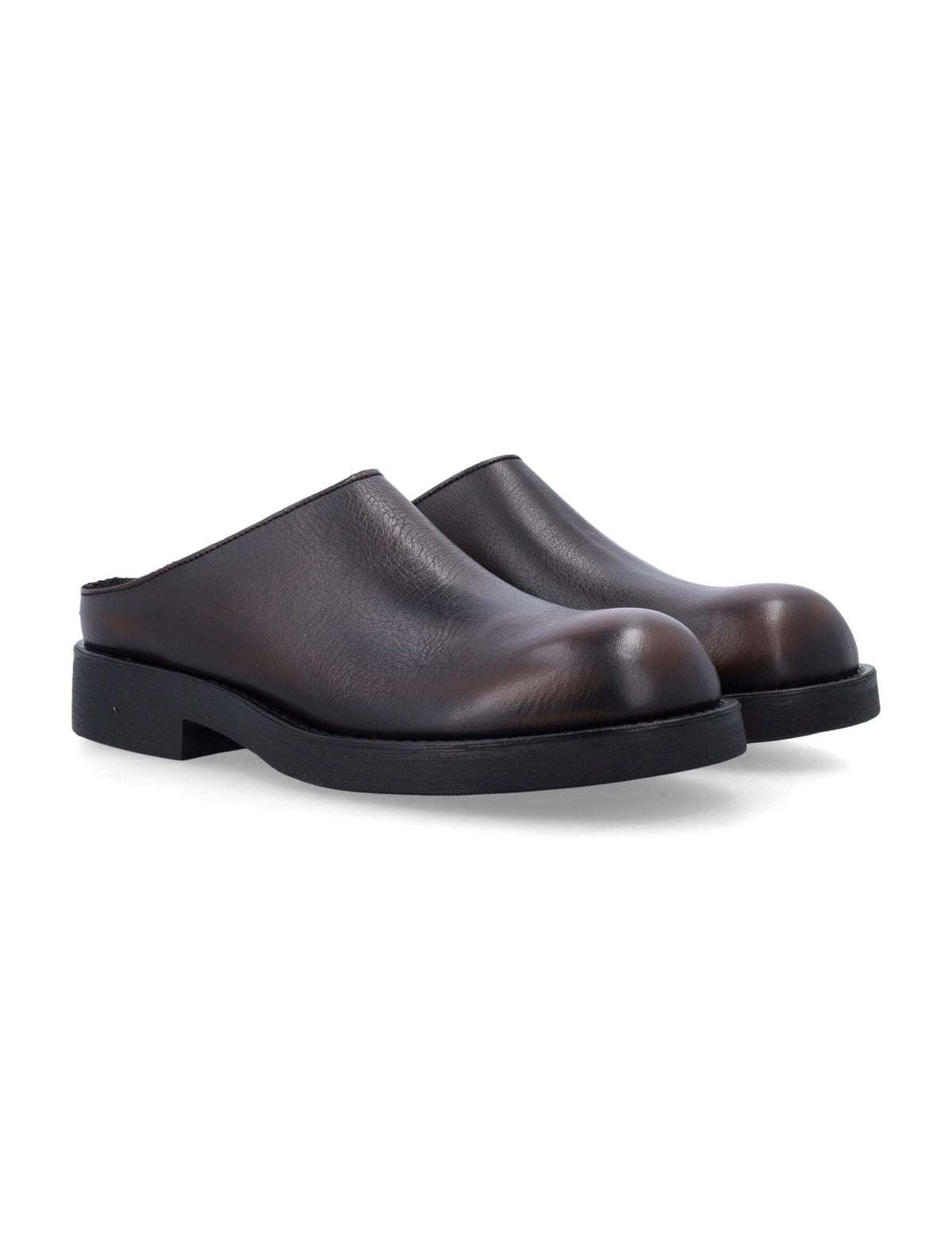 Maison Margiela Black Leather Ballet Flat Shoes