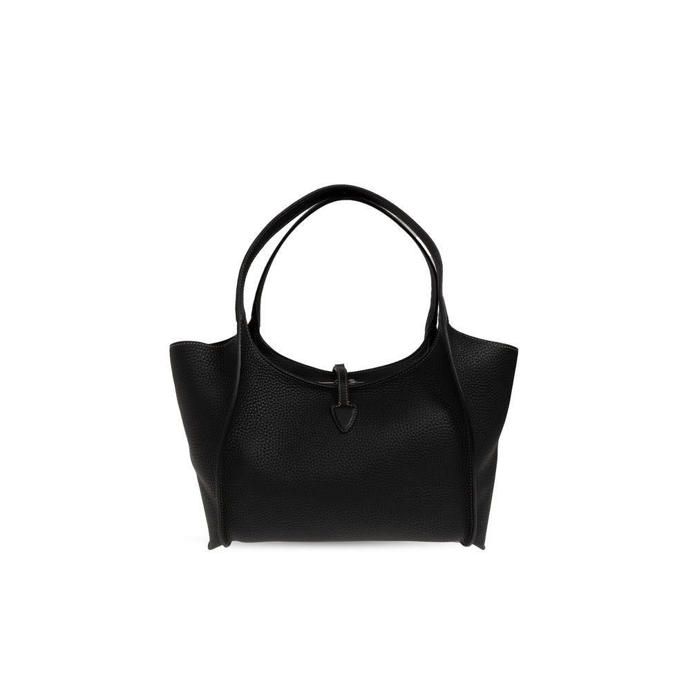 Tods T Timeless Small Tote Bag Black Leather