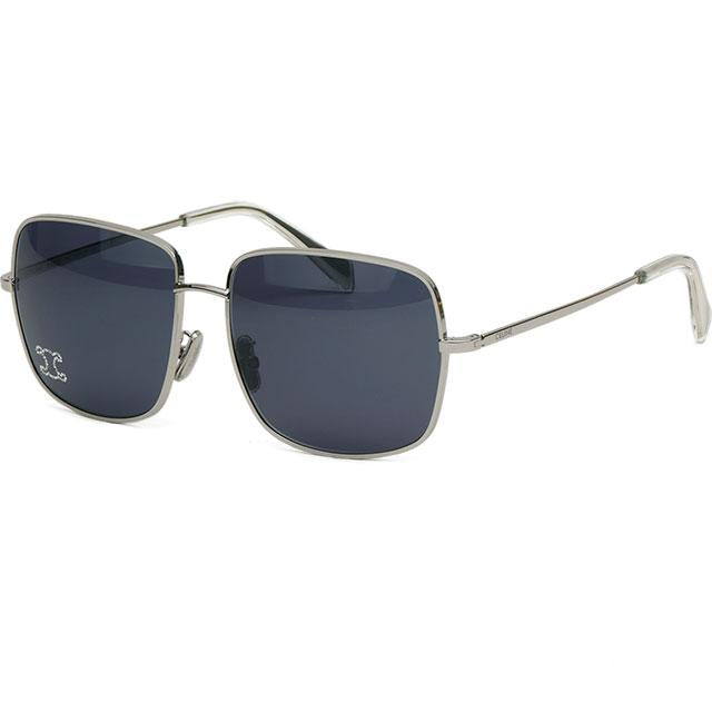 CELINE Square Metal Frame Sunglasses with Crystal Embellishments Un CL40284U 16V
