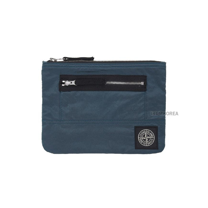 STONE ISLAND Men's Logo Patch Zip Pouch K2S159500004 S0251 V0057