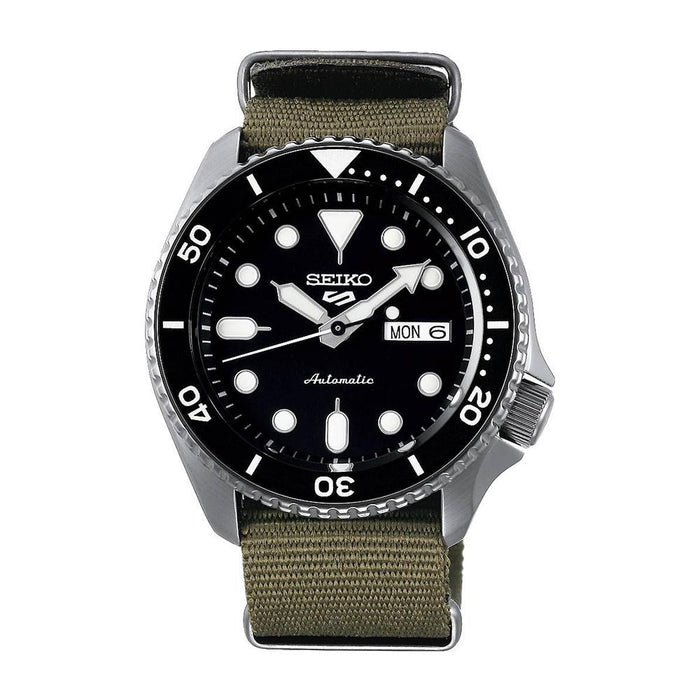Seiko Men’s Seiko 5 Khaki Black NATO Strap Watch SRPD65K4