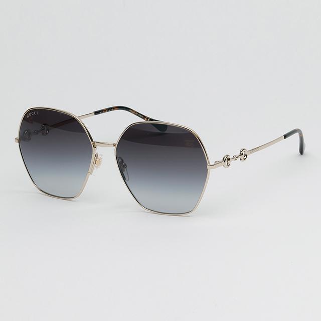 GUCCI Horsebit Sunglasses Unisex Black Fashion Eyewear