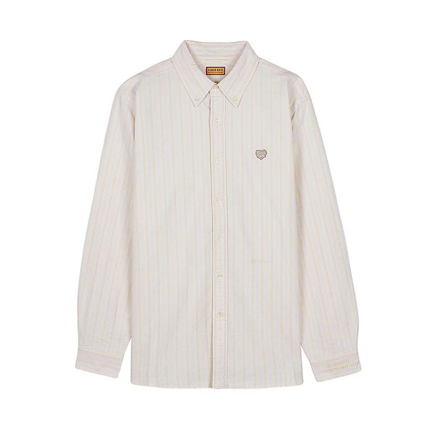 Humanmade Men’s Striped Oxford Long Sleeve Shirt HM31SH030 YELLOW