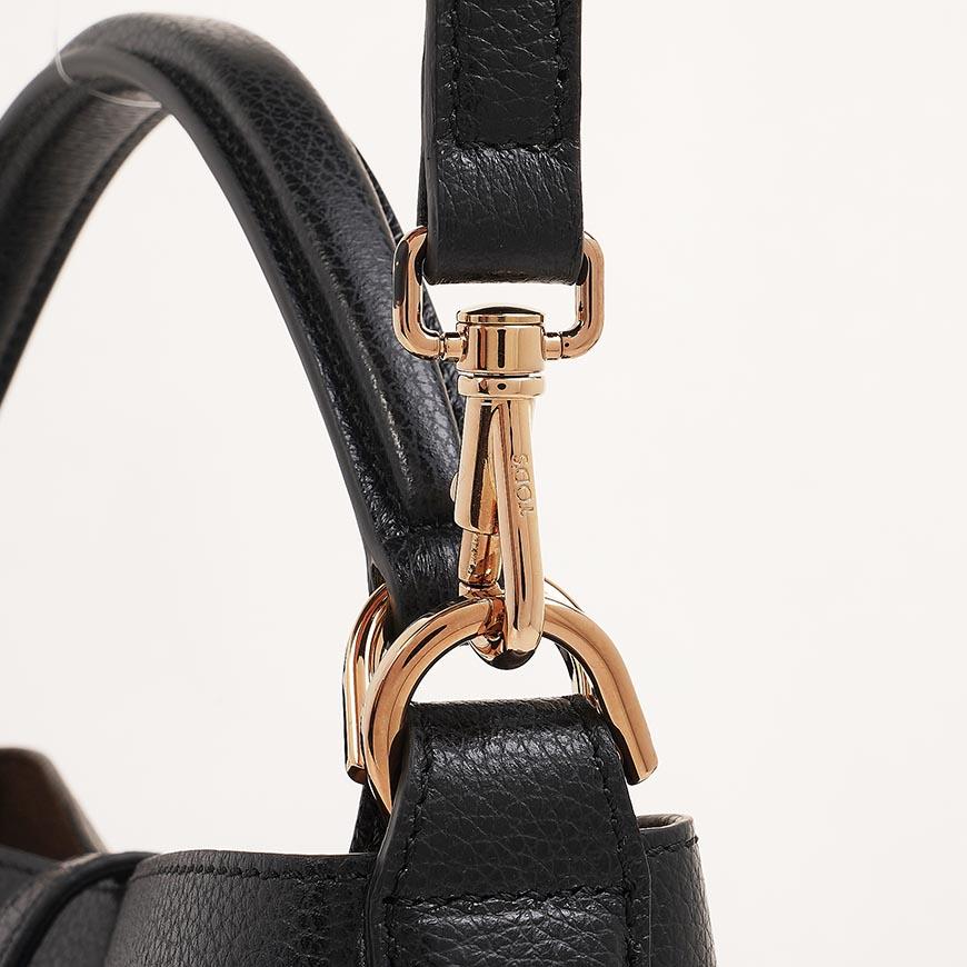 Tods T Timeless Mini Bucket Bag Black Leather Shoulder Bag Women