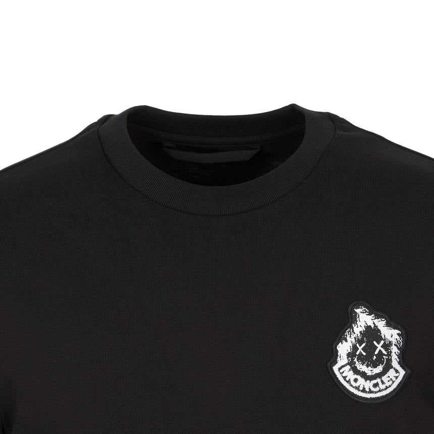 Moncler Men’s Short Sleeve T-Shirt Black Cotton Tee