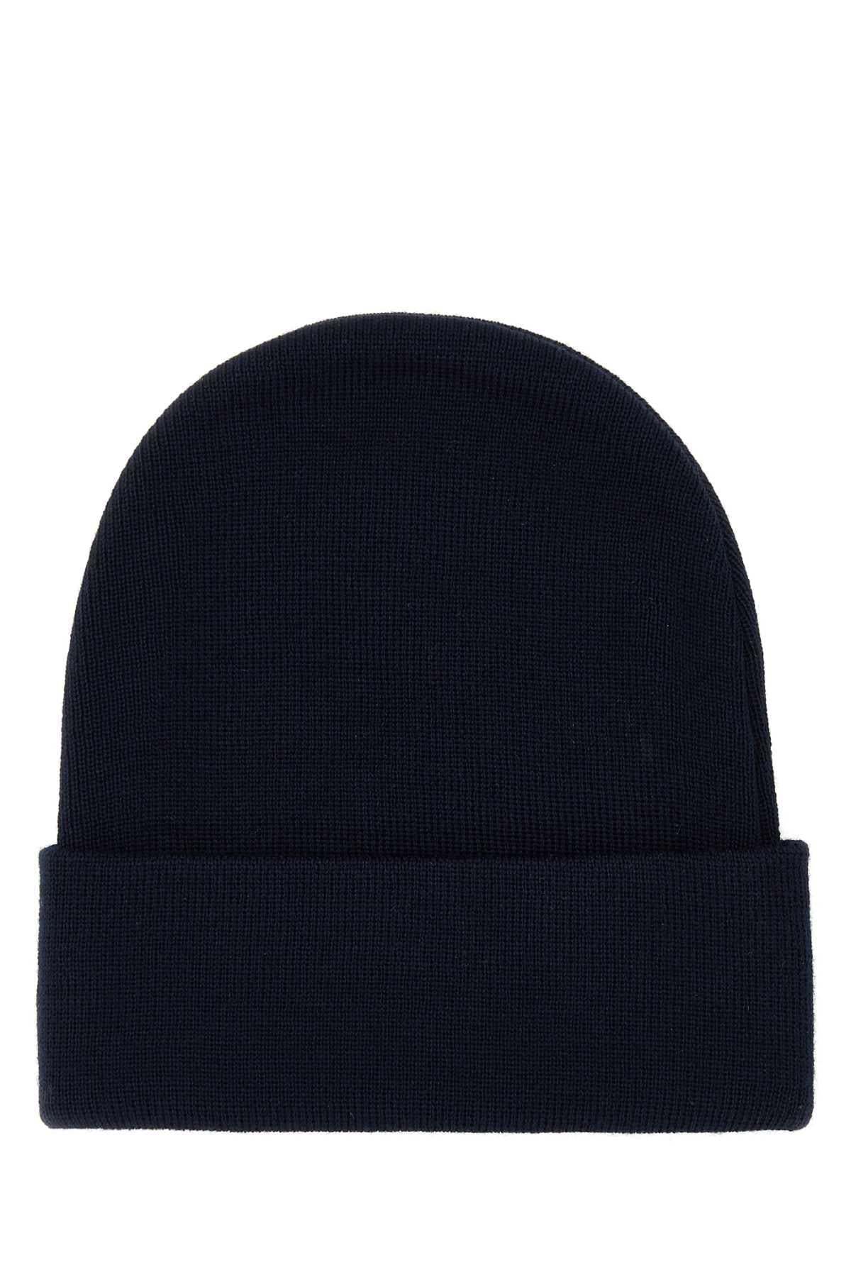 GUCCI Navy Wool Ribbed Beanie