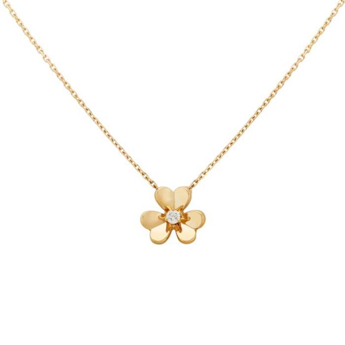 Van Cleef & Arpels Frivole Mini Pendant Necklace Gold