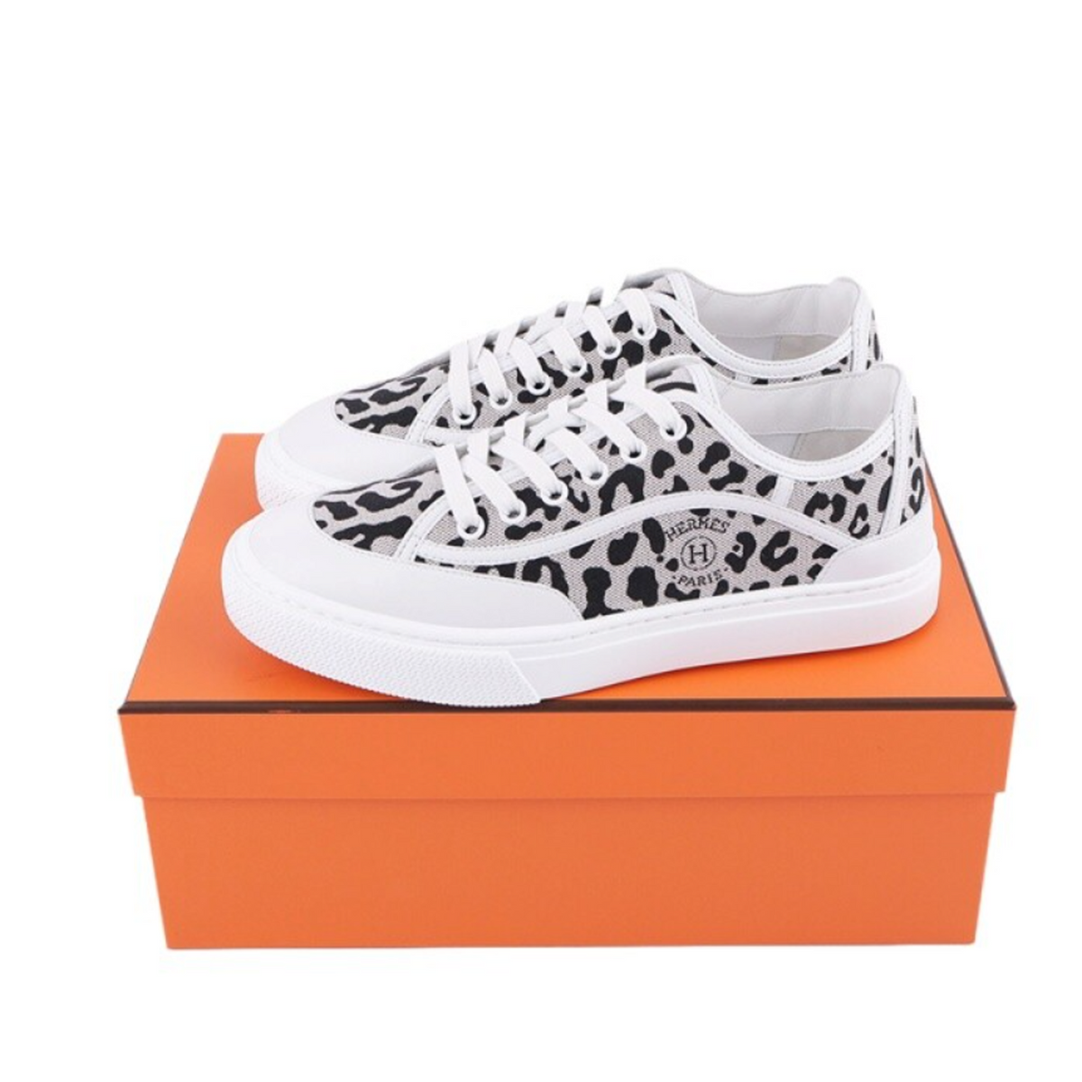 HERMES Prunnoir Get Low-Top Sneakers Women’s Leather Shoes H242151Z PN375