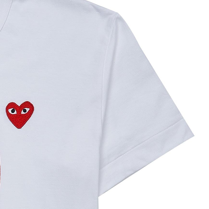 Comme des Garcons Unisex Narrow Heart T-Shirt AX T224 051 WHITE