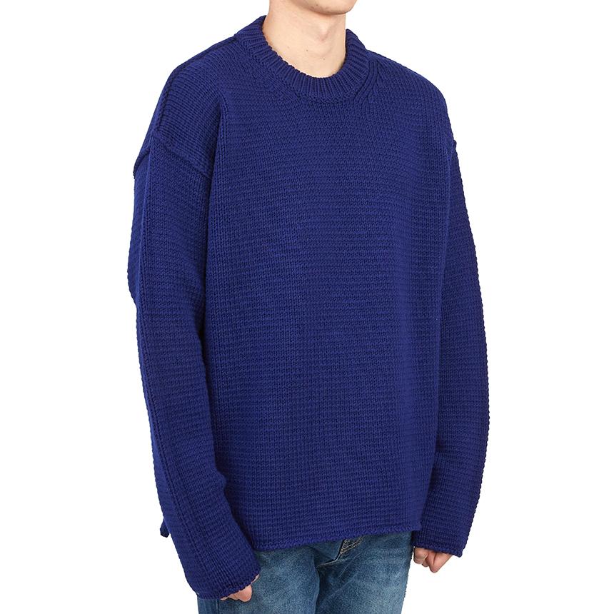 Ten C Men’s Wool Crewneck Sweater Navy