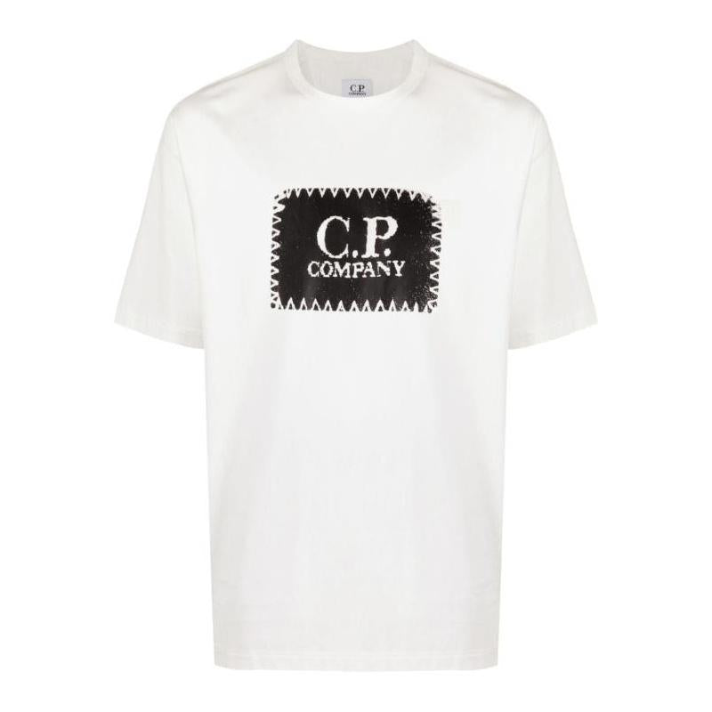 CP Company Jersey Label Logo T-Shirt White Men’s