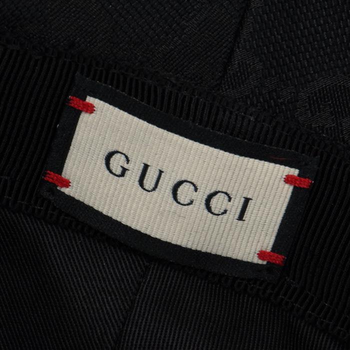 GUCCI GG Double G Logo Bucket Hat Black