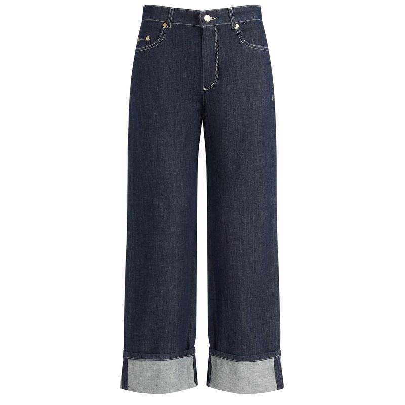 Max Mara Women’s Roll-Up Denim Jeans Blue