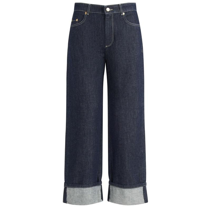 Max Mara Women’s Roll-Up Denim Jeans Blue