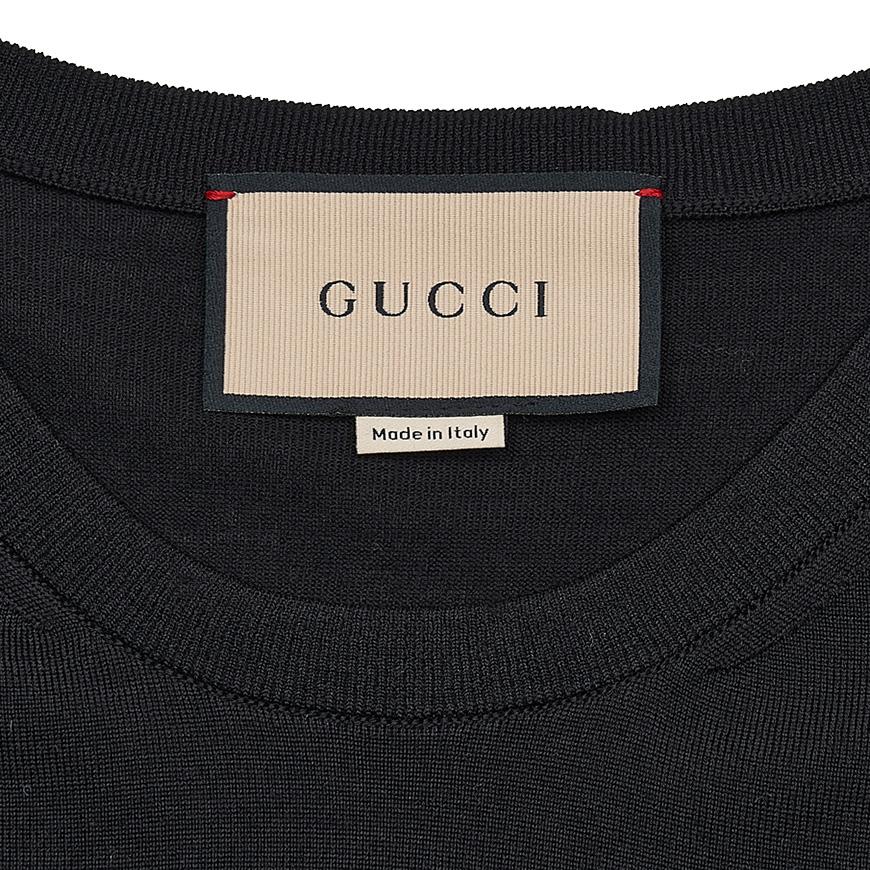 GUCCI Women's Logo Embroidered Wool Crewneck Sweater 731063 XKCZ3 1043