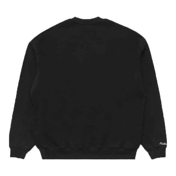 malbon Hunter Bucket Crewneck Long Sleeve Sweatshirt Black Men M 9556 BLK