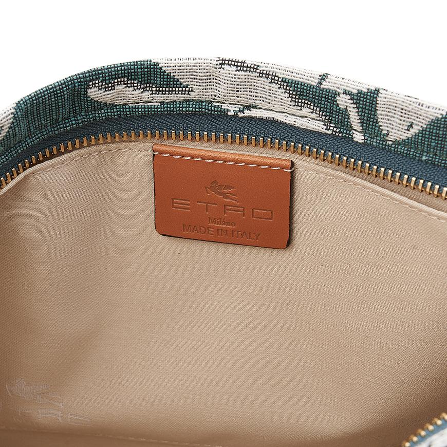 Etro Pegasus Logo Leather Clutch for Women