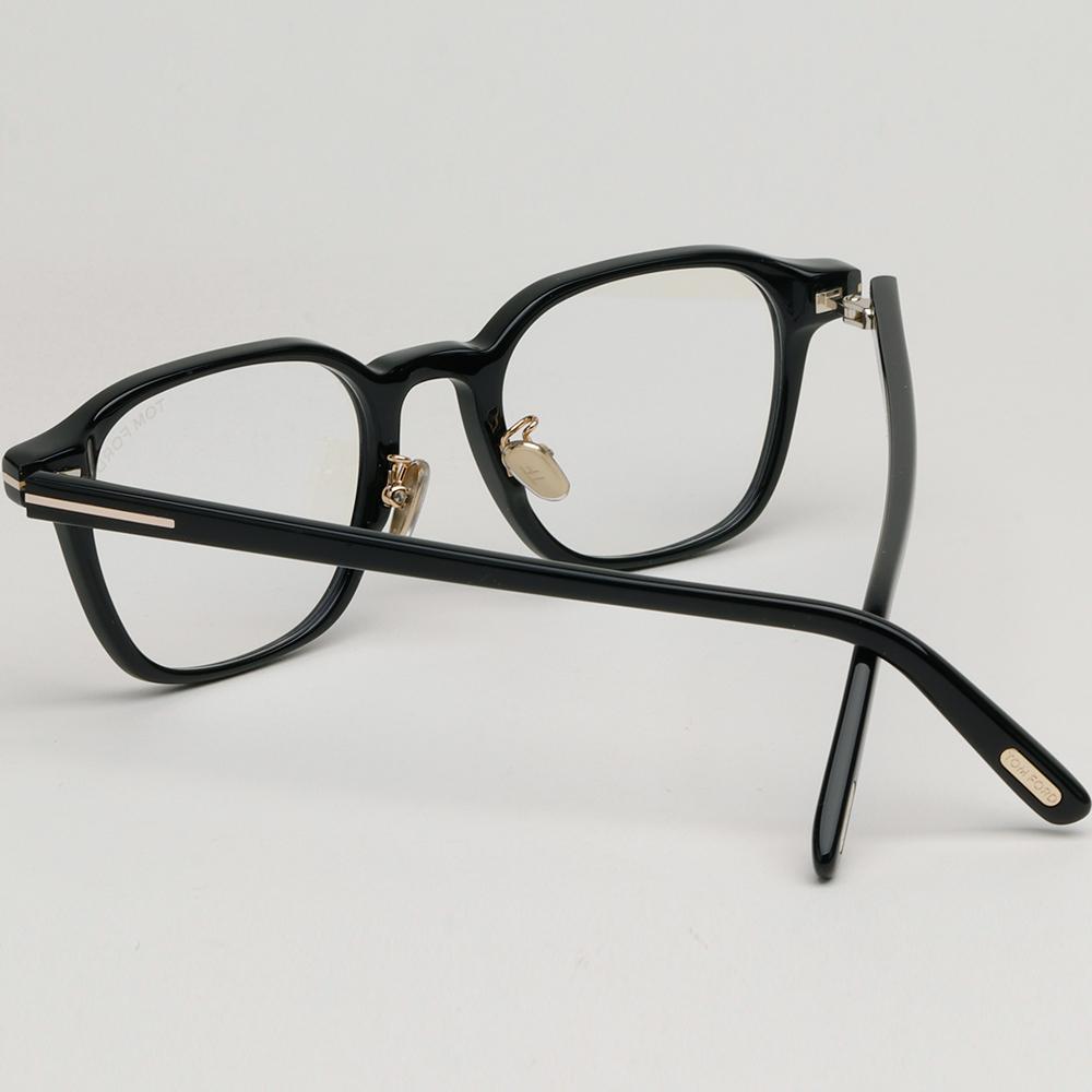 TOM FORD Black Blue Light Blocking Square Acetate Eyeglasses Unisex TF6012KB 001